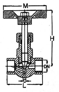 DIN Brass Straight Type Needle Valves BSP Female Threaded Ends