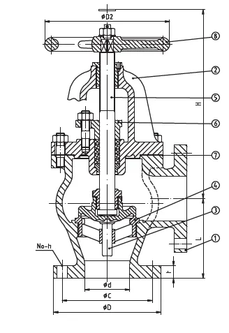 Cast Iron Angle Globe Valve JIS F7310 16K