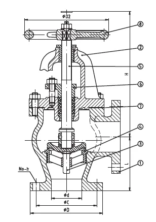 Cast Iron Angle SDNR Valve JIS F7354 5K (2)