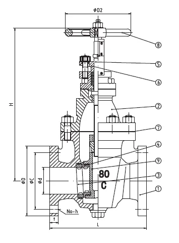 Cast Iron Gate Valve JIS F7364 10K (2)