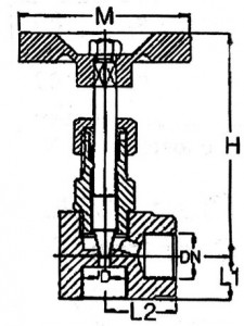 DIN Brass Angle Type Needle Valves BSP Female Threaded Ends