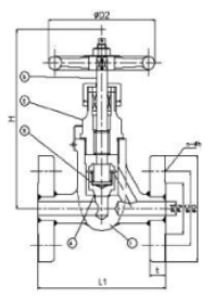 Marine Forged Steel Globe Air Valves Flange Type JIS F-7336